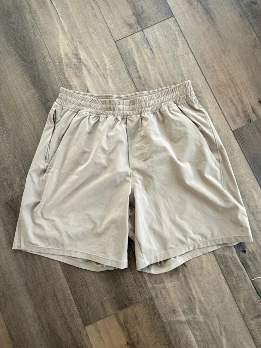 lululemon athletica Men's Light Beige Athletic Shorts